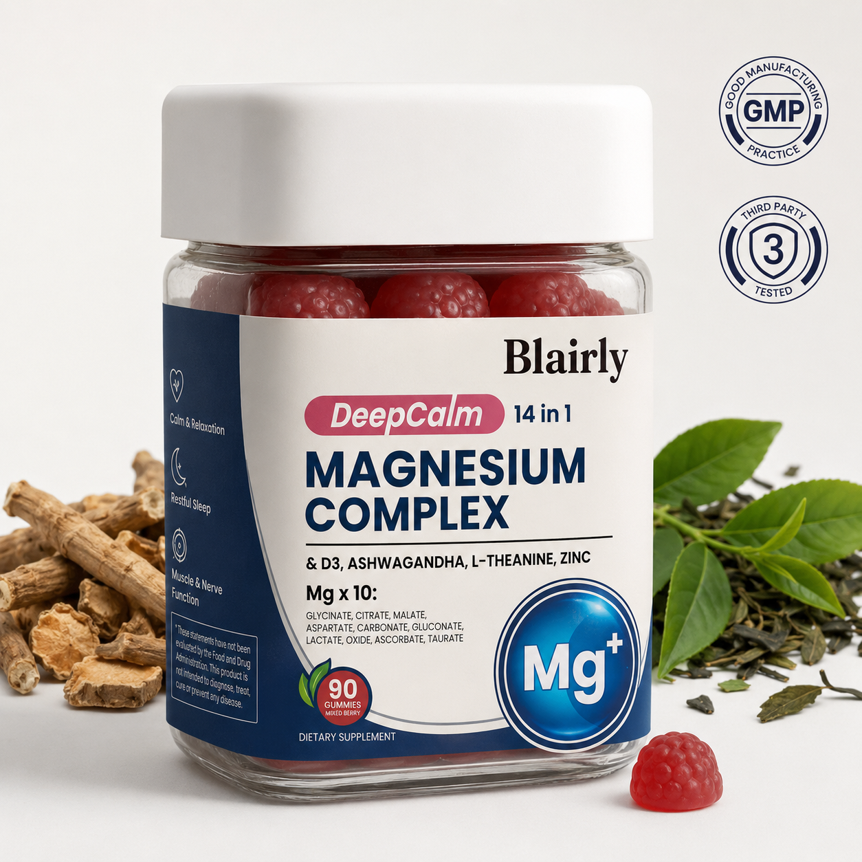 Blairly Magnesium Complex 14-in-1 Gummies
